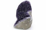 Free-Standing, Amethyst Crystal Cluster w/ Calcite - Dark Purple #221153-1